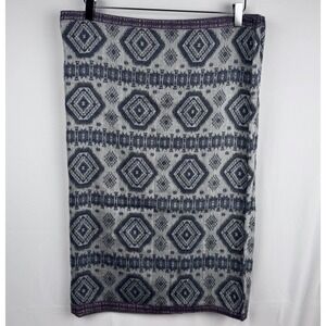NORDSTROM‎ BP Woven Infinity Scarf Geometric Print Navy Gray NWT